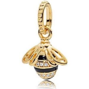 Pandora Queen Honey Bee Gold Dangle Charm